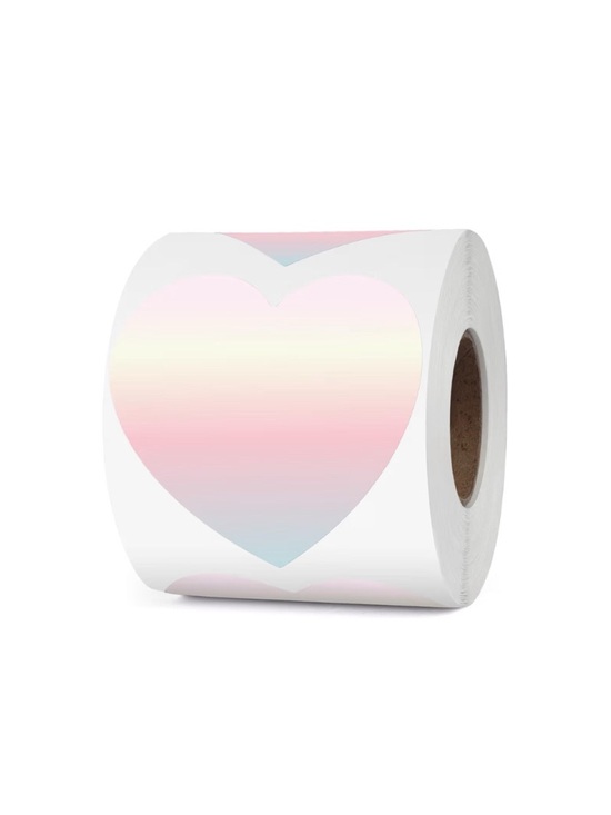 Other - 75 Custom QR Stickers 3 Inch Heart Self-Adhesive Waterproof - Gradient Colors